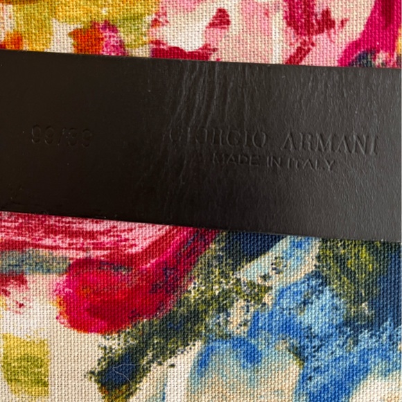 Authentic Giorgio Armani adjustable black leather belt size 54 - Picture 12 of 13